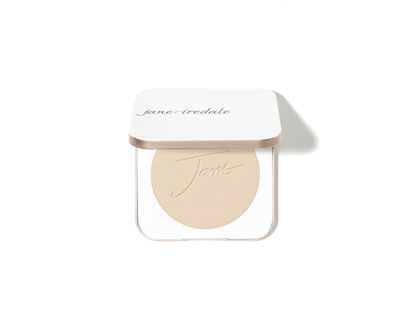 Presuotas mineralinis makiažo pagrindas ir presuotos pudros dėklas